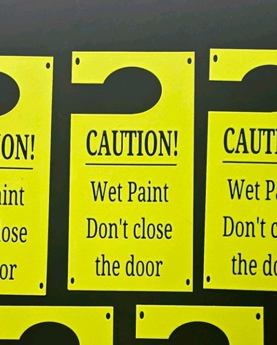 Wet paint door handle - 5x,