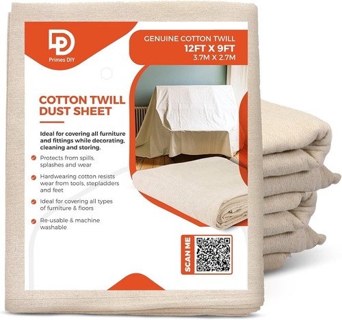 Cotton twill dust sheets - cotton,