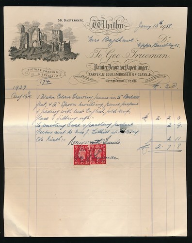 1938 illustrated billhead - 1938,