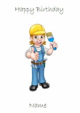 Female painter decorator card