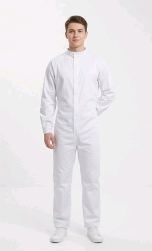 White unisex boiler suit - white,